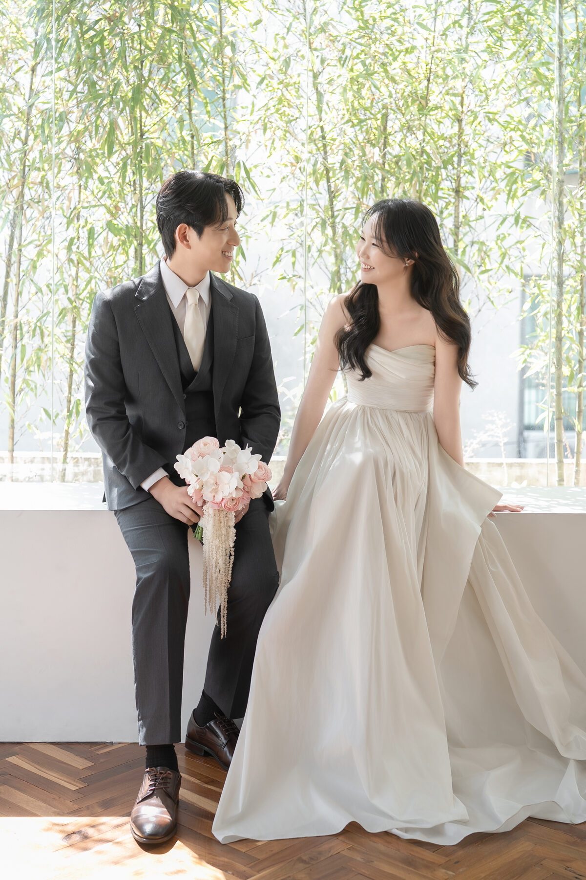 Richard 與 Sara 竹林合照